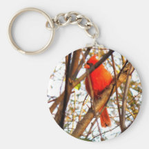 Cardenal rojo llavero