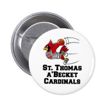 Cardenales con la fuente atlética pin