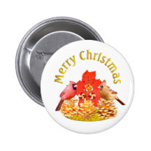 Cardenales del navidad pins