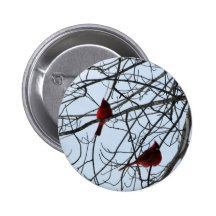 Cardenales en un árbol pins