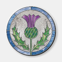 Cardo de cristal imán de frigorifico