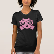 Careta antigás del cráneo camisetas