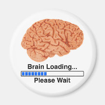 Cargamento del cerebro imán de nevera