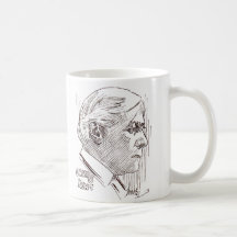 Caricatura del actor de la película muda de Charle Tazas