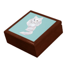Caricatura turca del angora caja de joyas