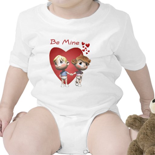 Caricaturas lindas del bebé y del chica camiseta de Zazzle.es