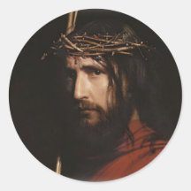 Carl Heinrich Bloch - Cristo (detalle) Pegatina