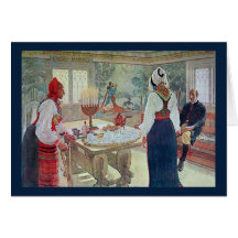 "Carl Larsson - En Bergman Stuga " Felicitacion