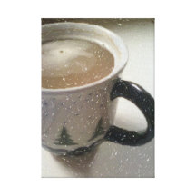 carldeanwhite, lona del café del navidad impresión en lona estirada