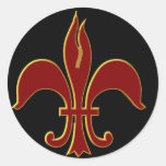 Carmesí y flor de lis del oro - pegatina