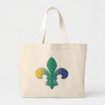 Carnaval New Orleans de la flor de lis Bolsas Lienzo