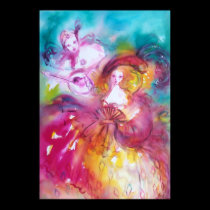 Carnaval veneciano de PIERROT Y de ARLECCHINA, posters