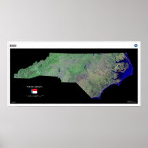 Carolina del Norte del poster del espacio