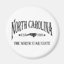 Carolina del Norte - el estado de la estrella del  Iman Para Frigorífico