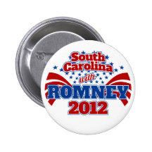 Carolina del Sur con Romney 2012 Pin