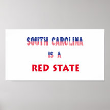 Carolina del Sur es un estado rojo Posters