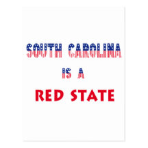 Carolina del Sur es un estado rojo Tarjetas Postales