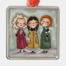 Caroling, Caroling - ornamento cuadrado superior Ornamentos De Reyes