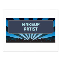 Carpa del artista de maquillaje tarjeta postal