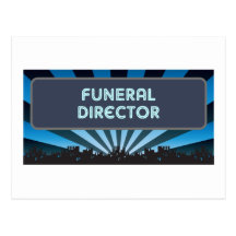 Carpa del director de funeraria tarjeta postal