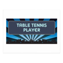 Carpa del jugador de tenis de mesa tarjeta postal