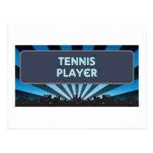 Carpa del jugador de tenis postal
