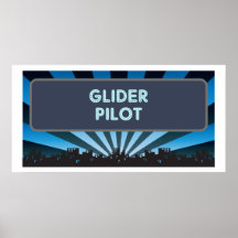 Carpa del piloto de planeador poster