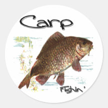 Carpa Fishin Pegatinas Redondas