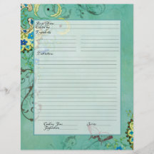 Carpeta de la receta del libro de cocina de la her tarjetas publicitarias
