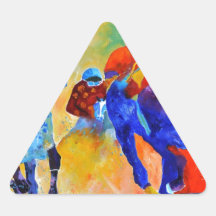 Carrera de caballos colcomanias trianguladas personalizadas