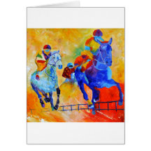 Carrera de caballos tarjeta