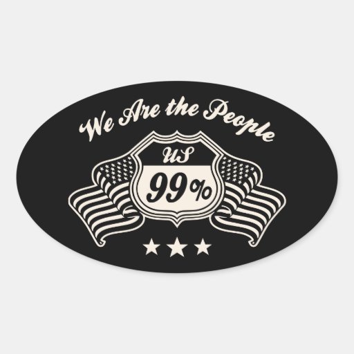 Carretera el 99% - bw pegatinas de óval personalizadas