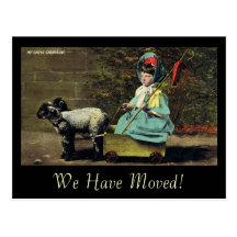 ¡Carriage/nosotros de mi señora se han movido! Postal
