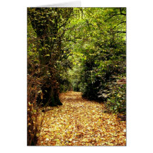 Carril del otoño felicitacion 