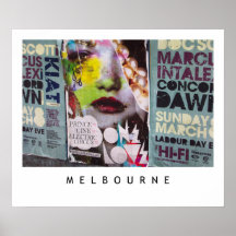 Carriles No.1 [PUP001] de Melbourne Poster