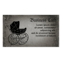 Carro de bebé gótico tarjeta de visita