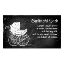 Carro de bebé gótico tarjetas de visita