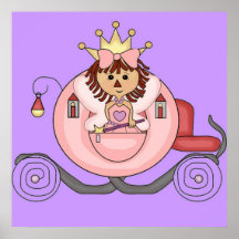 Carro de hadas x35 del mural 35 de princesa Poster
