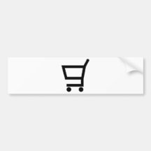 Carro de la compra pegatina de parachoque