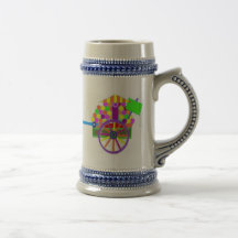 carro de los vendedores de la fruta tazas de café