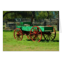 Carro viejo en la granja de Sauer-Beckmann Felicitaciones