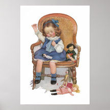 Carros de costura del chica posters