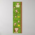 Carta de crecimiento de los niños - monos posters