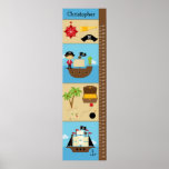 Carta de crecimiento de los niños - piratas posters