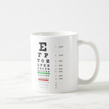 Carta de ojo de Herman Snellen para estimar agudez Taza De Café