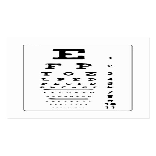 Carta de ojo tarjeta personal