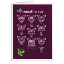 Carta del Aromatherapy en Borgoña Tarjetón