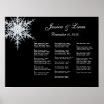 Carta del asiento del boda del invierno posters