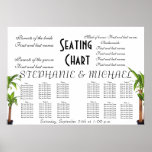 Carta del asiento del boda poster