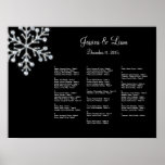 Carta del asiento del copo de nieve del invierno posters